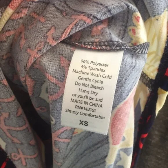 XS LuLaRoe Randy Tee DD11 1373 - Picture 5 of 5